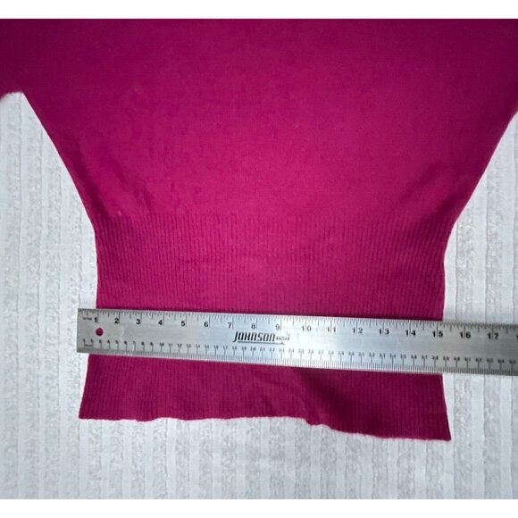 Patagonia Women's Large Wool Blend Cowl Neck Sweater Pullover Drape Knit Magenta - Picture 7 of 8